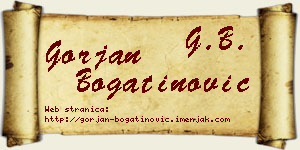 Gorjan Bogatinović vizit kartica